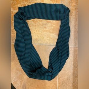 Black and Blue Striped Scarf